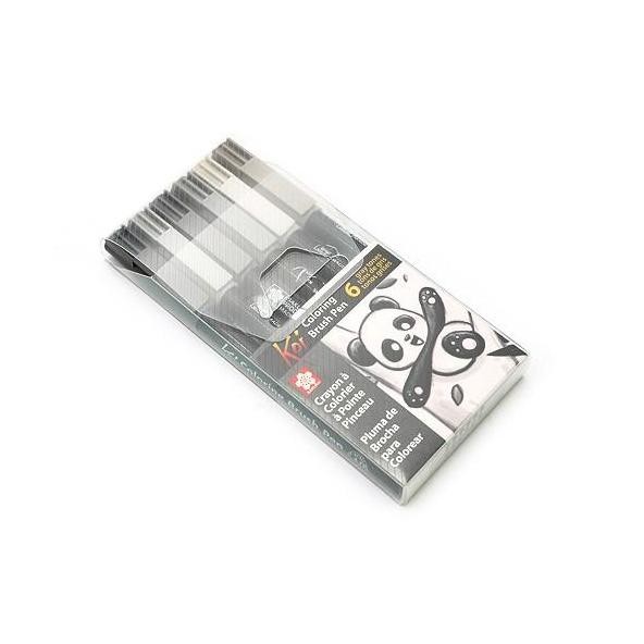 

Sakura Koi Coloring Brush Pen - 6 Grey Color Set Spidol
