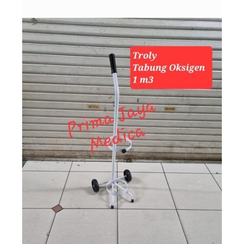 Troli Tabung Oksigen Diameter 14 cm Troly Tabung Oksigen 1 m3, 1.5 m3,  2 m3 MURAH