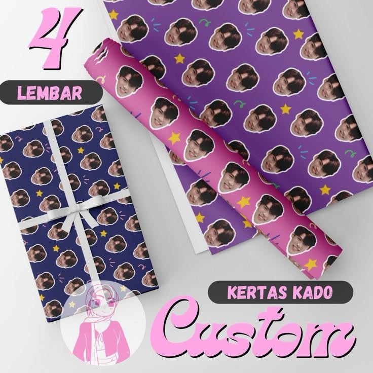 

Kertas Kado Custom A3 Isi 4 Lembar