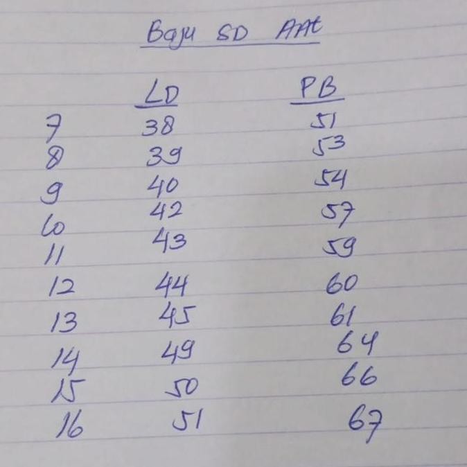 Baju SD Merk AAT / Baju Seragam SD / Baju Sekolah SD