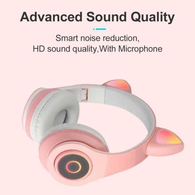 

Bluetooth Headset Headphone Telinga Kucing Cute Cat Ear - Cxtb39