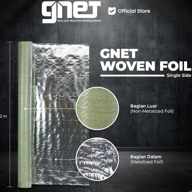 Gnet Foil Peredam Panas Woven Alumunium Insulasi Atap