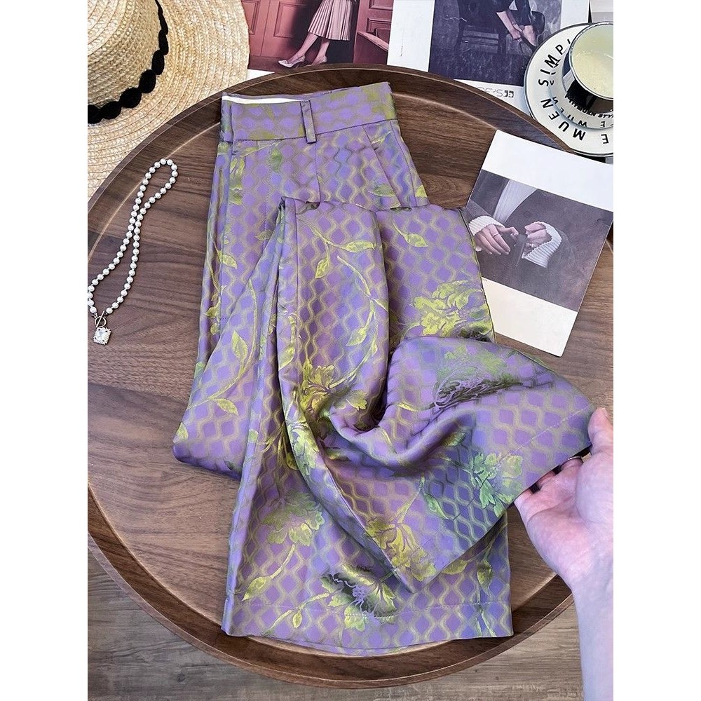 Celana Lurus Lebar Gaya Cina Baru Wanita