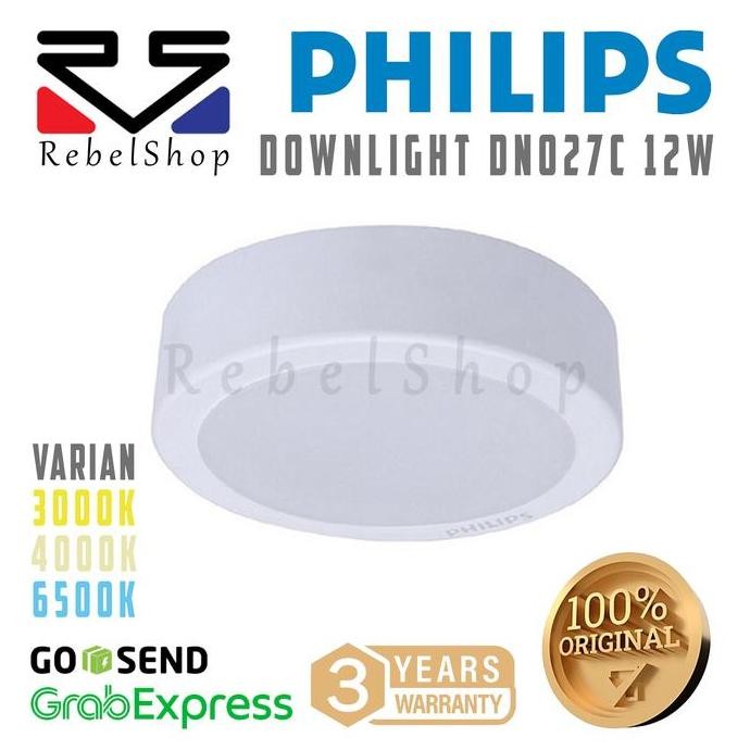 Philips Dn027C G3 Lampu Downlight Outbow 12W Led12 Bulat D175 - 12 W 12 Watt 12Watt New Stok