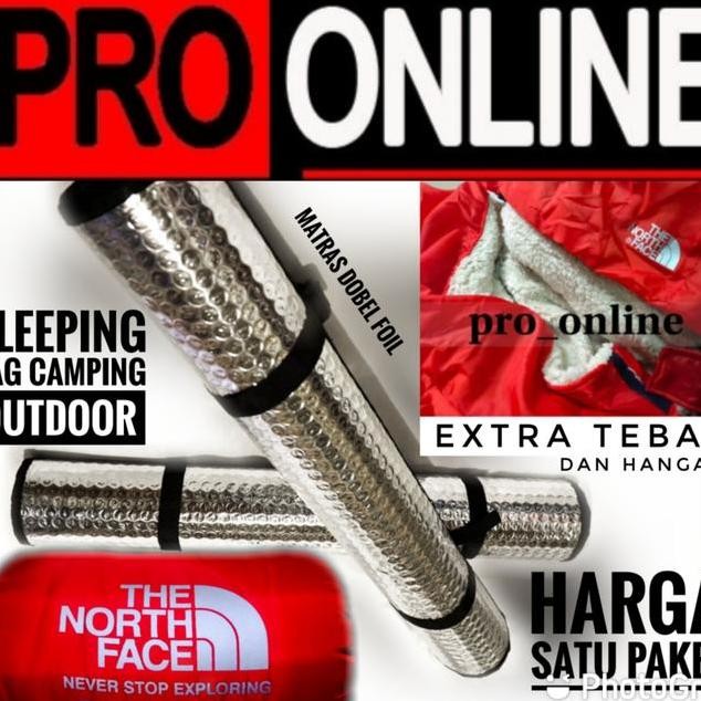 Paket Matras Foil Dan Sleeping Bag Extra Tebal Polar Camping