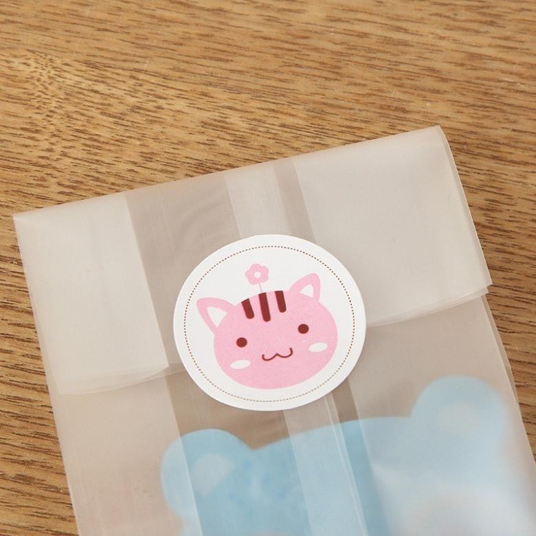 

SLHD- [50 PCS] Plastik Cookies Motif Plastik 8.5X23+6CM Plastik Kue Muffin Lucu Plastik Bungkus Kue Roti Cookies Motif Puppy Kucing Bear