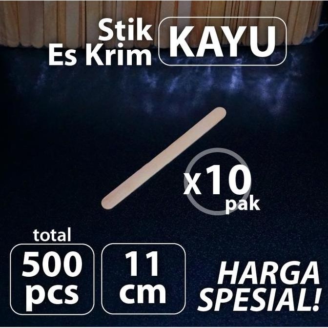 

Paket isi 500 pcs Stik Es Krim Kayu - Ice Cream - Disposable