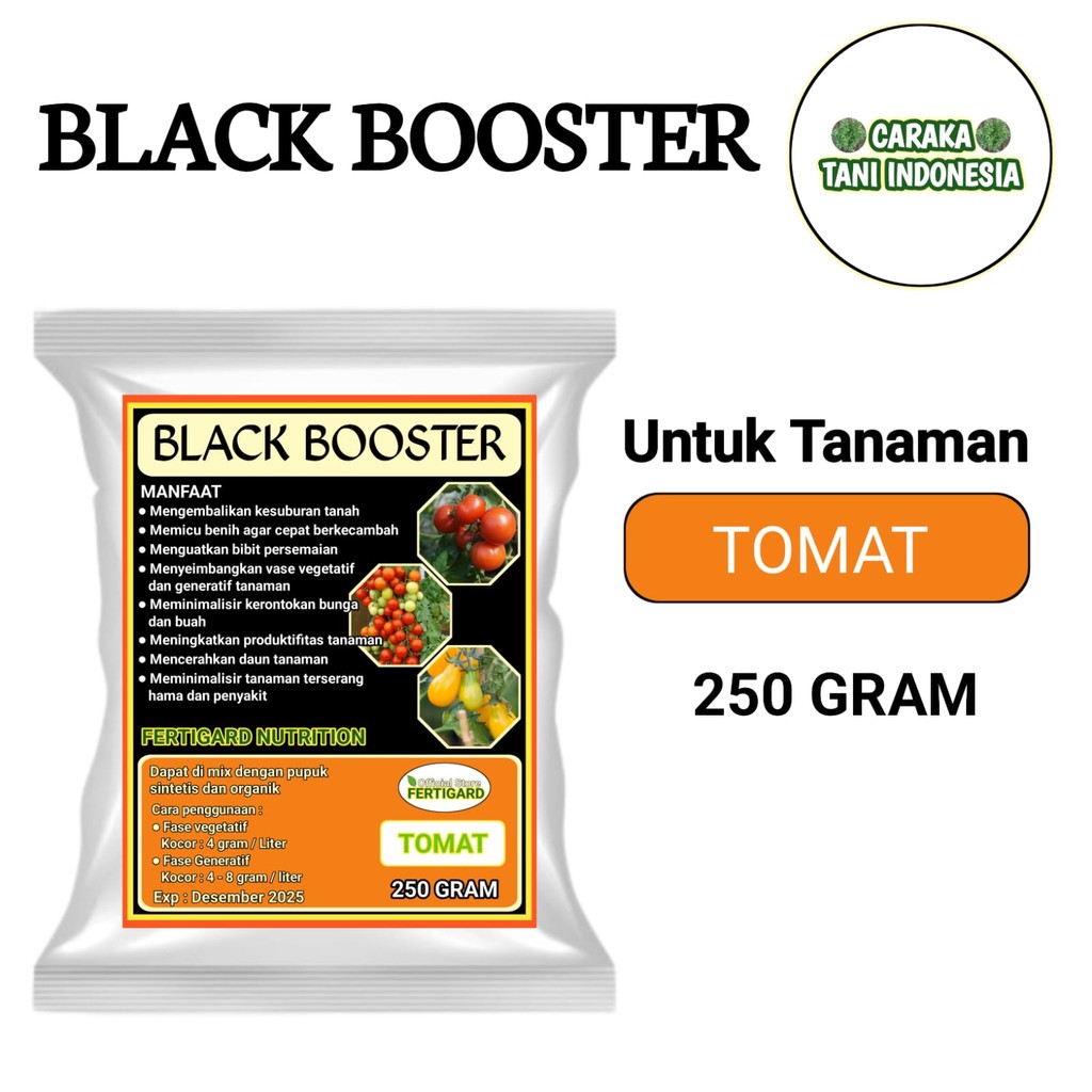 Pupuk black booster tomat 250 gram nutrisi tanaman
