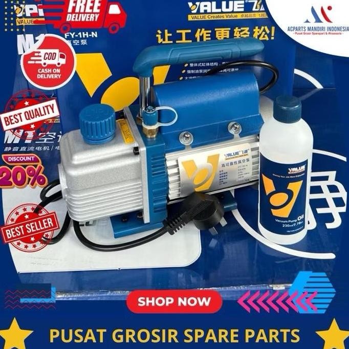Value 1/4 ( 1/4 Hp/Pk ), Refrigerant Vacum Pump Ac / Kulkas / Mobil 1/4 Hp