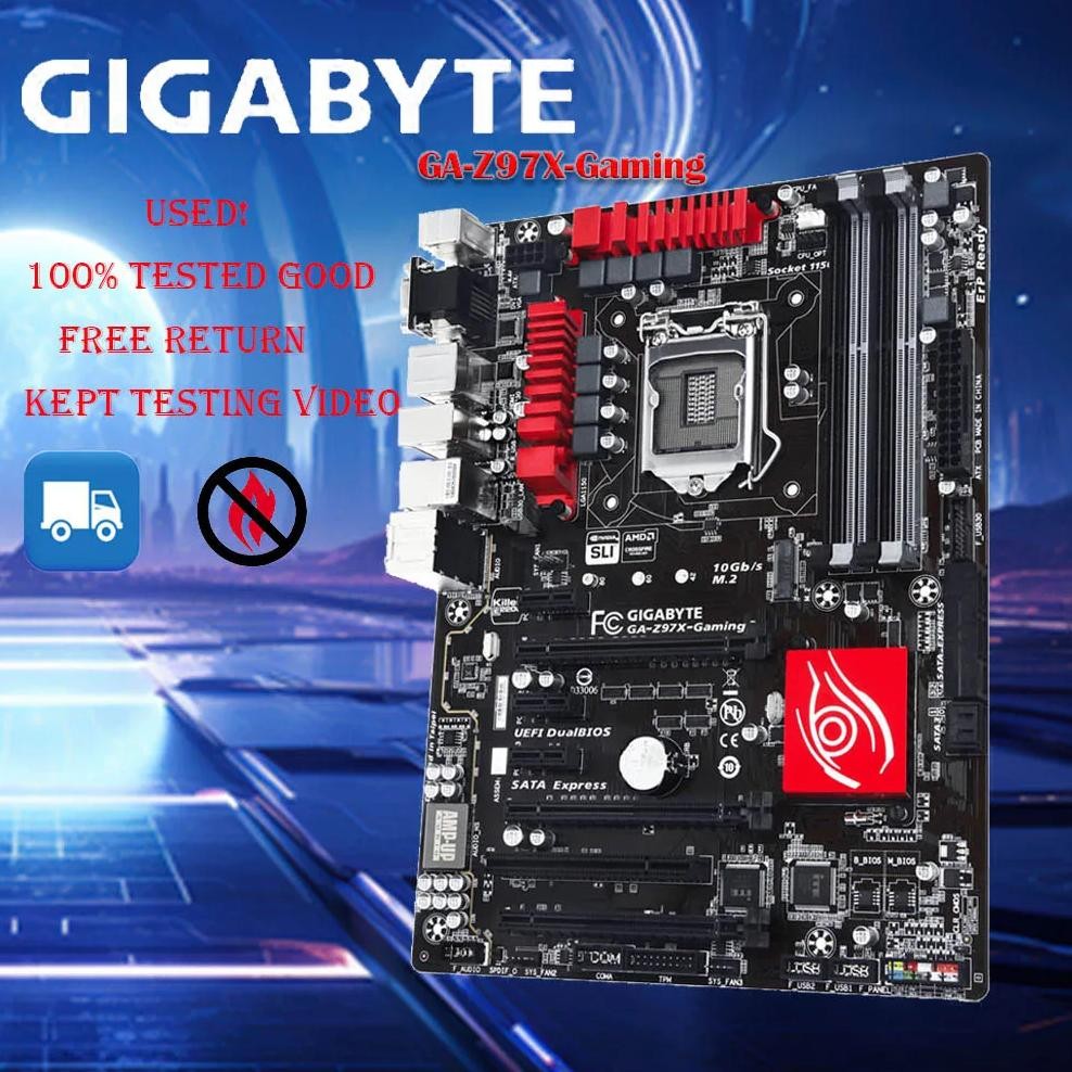Gigabyte Ga-Z97X-Gaming 3 Lga 1150 Ddr3 Z97X-Gaming 3 Usb2.0 Usb3.0 32Gb Z97 Desktop Motherboard