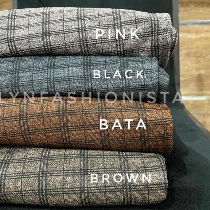 LONG CARDIGAN FASHION MUSLIMAH MOTIF TARTAN PREMIUM TEBAL/IZORA