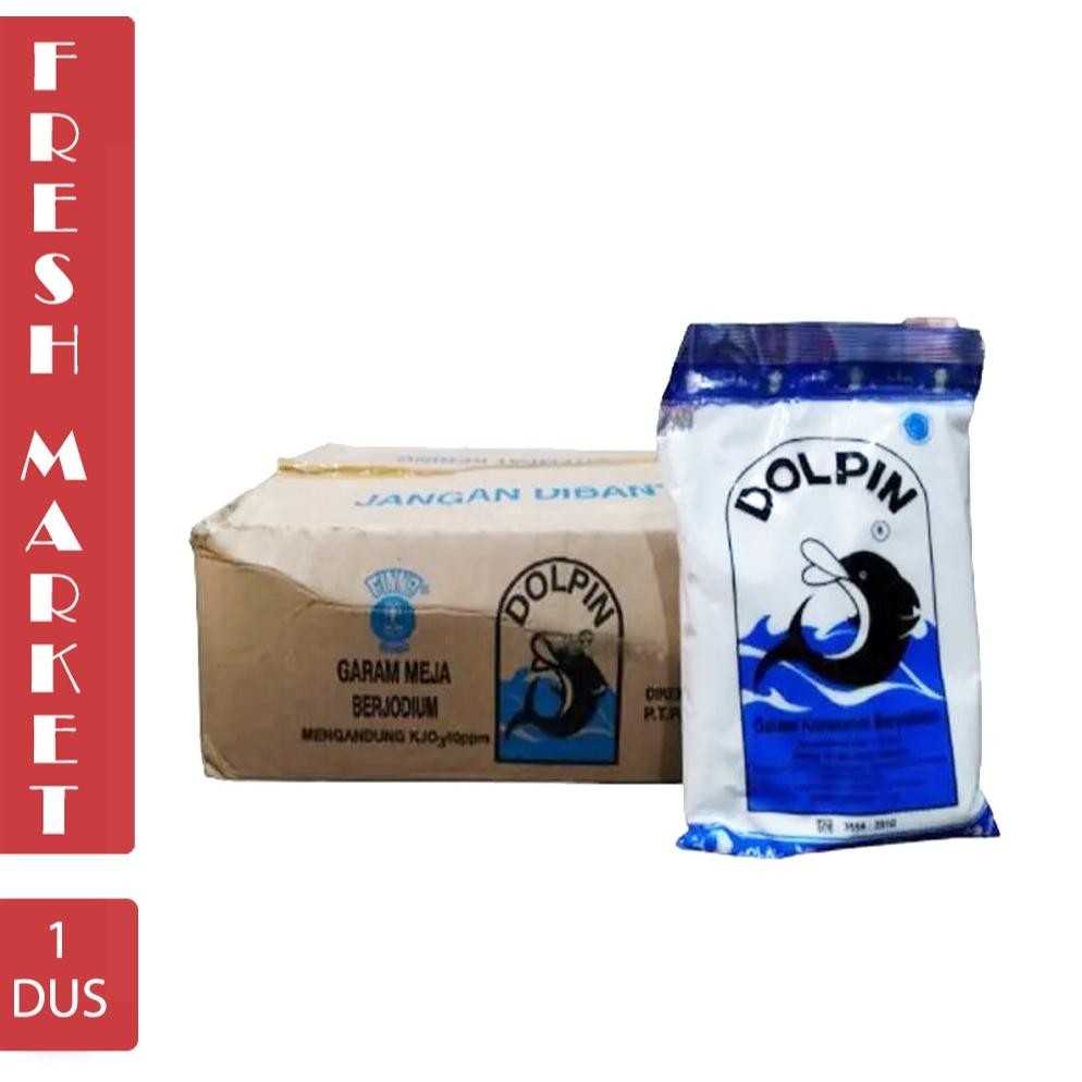 

(Terbaru) Garam Dolpin Beryodium 1 KARTON isi 12pack @1kg - Garam Dapur Terbaik - EXP Panjang (Terlaris)