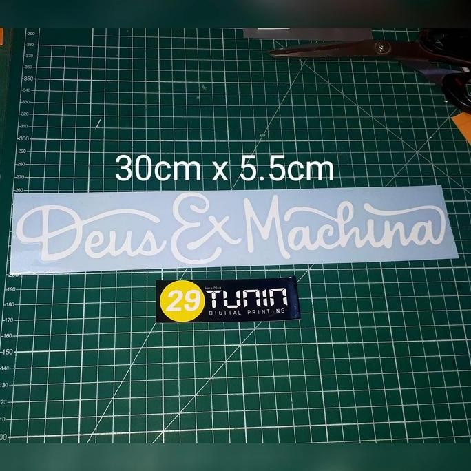

DF257>> Cutting Sticker Stiker Deus Ex Machina Memanjang