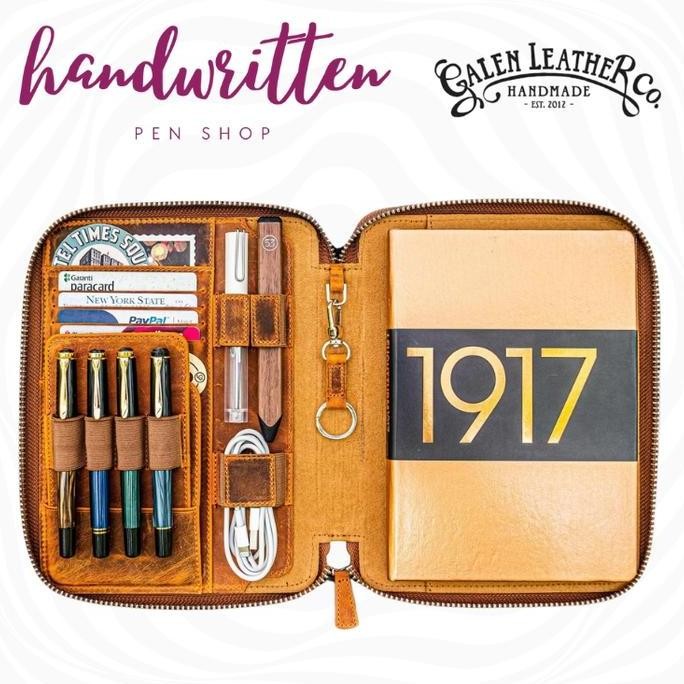 

GALEN LEATHER Leather Zippered A5 Notebook Folio