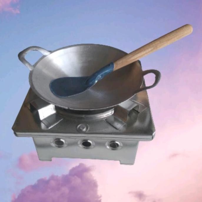 Ready oke] kompor camping portable,kompor spirtus mini+wajan Camping Masak