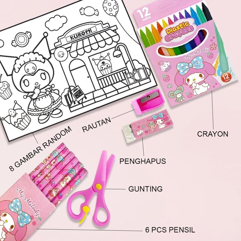 

Ul-64 Yl-24 Uj-32 Alat Mewarnai Anak Set/ Plastic Crayon Lengkap/ Alat Tulis Kertas Mewarnai Anak Lengkap 8857B Original Ul-64