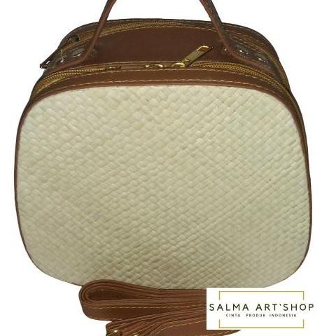 <<<<<] tas selempang anyaman pandan