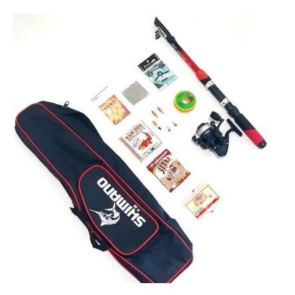 1 Set Alat Pancing 5BB Komplit Joran Reel Tas Senar Kaiil Pelampung