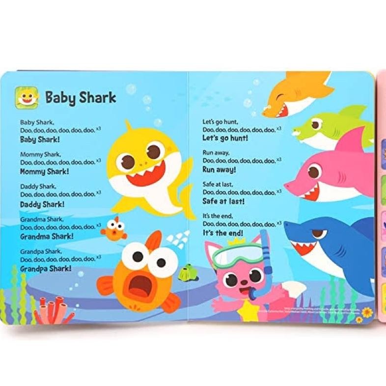 Rwe-45 Pinkfong Baby Shark Songs Sound Book Sing Along Nursery Rhymes Animal Songs Car Song Board Bo