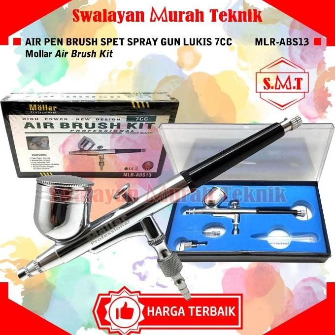 ------] Kit Airbrush Air Pen Brush Mollar ABS13 Spet Spray Gun Lukis 7cc