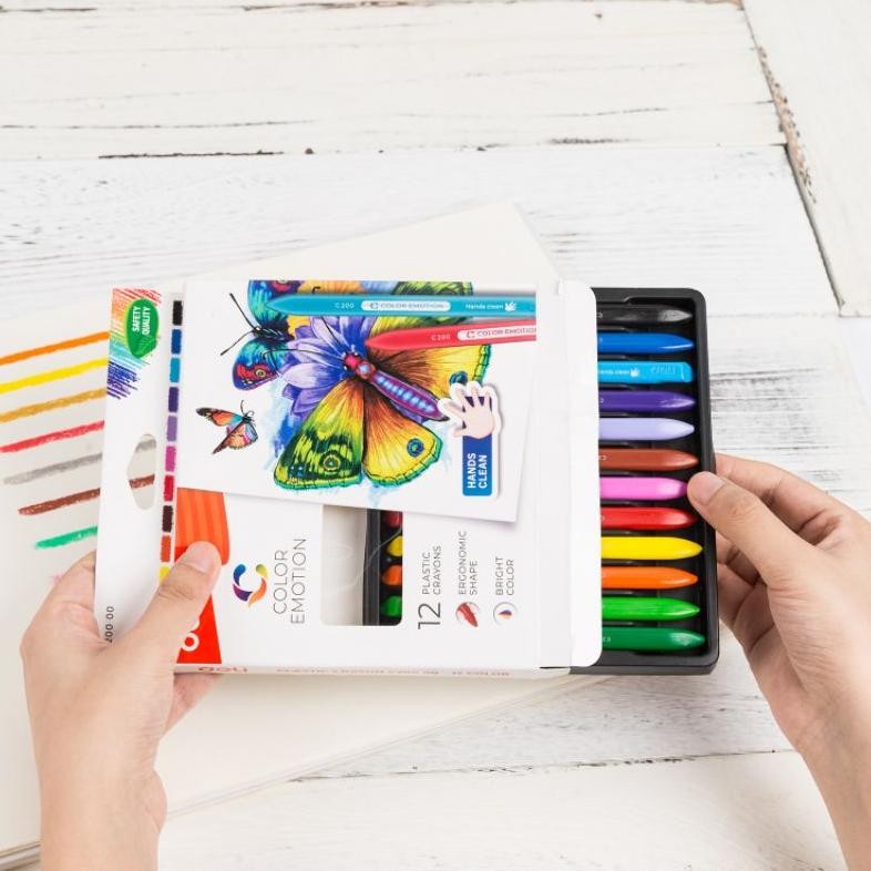 

Gh-6 Deli Krayon Plastic 12/18/24 Warna Cerah Bentuk Segitiga Ergonomis Tidak Beracun Ec20000 Ec20020 Gh-6