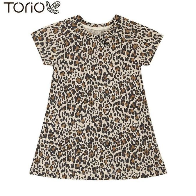 TORIO Basic Dress Leopard - Pakaian Anak Perempuan - Dress Anak