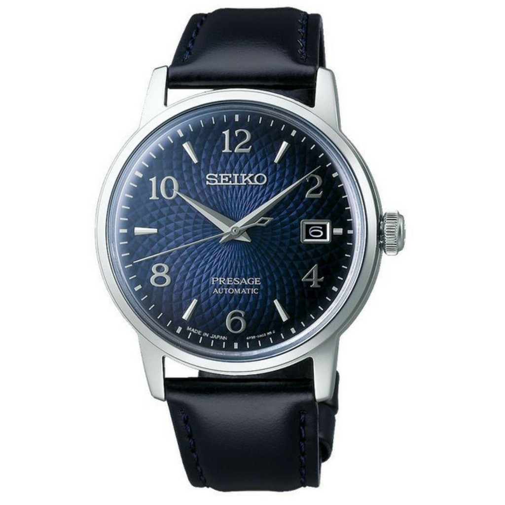 Jam Tangan 100% Original Seiko presage cocktail manhattan blue dial leather srpe43j1 srpe43 ori