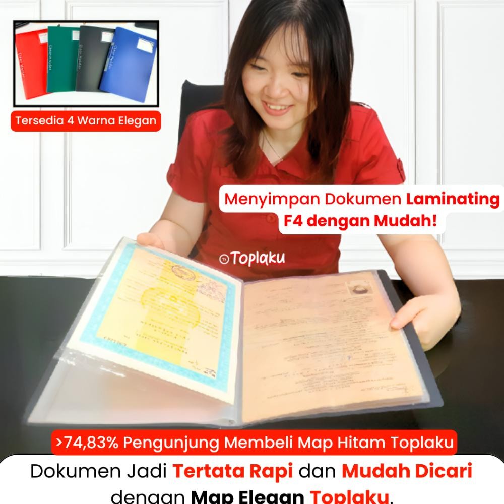 

Baru - Clear Holder Map Dokumen BESAR ANTI AIR F4 File Keeper Document Ijazah Tempat Berkas Display Book A4 !