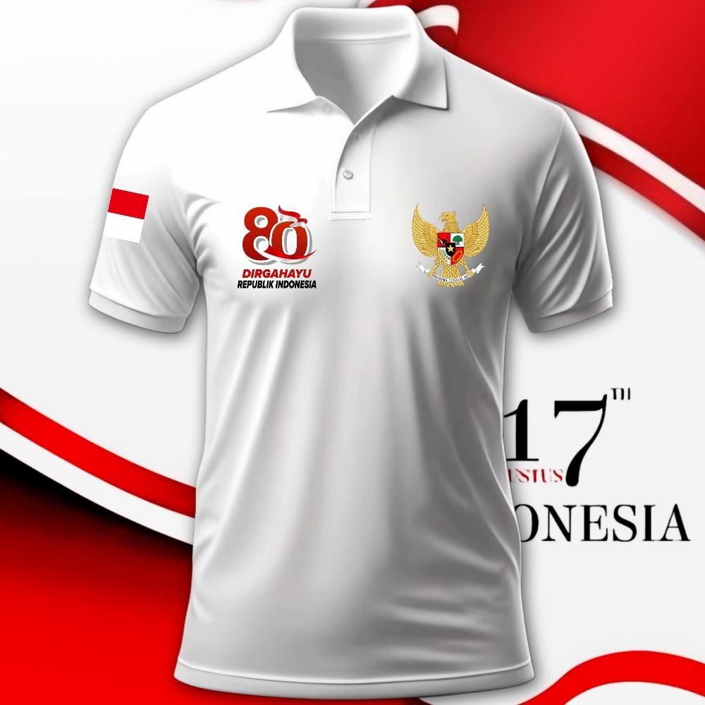 Miliki - (10 MOTIF) KAOS KERAH 17 AGUSTUS 2025 PRIA WANITA DEWASA / KAOS WANGKI MERAH PUTIH 17 AGUST