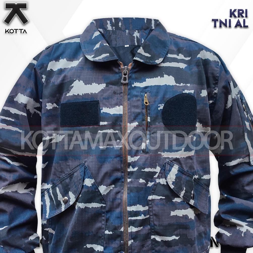 Big Sale JAKET BOMBER LORENG KRI AL TNI TERBARU JAKET LORENG TNI AL KRI TERBARU UNISEX .,