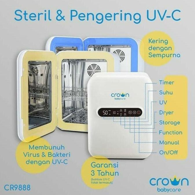 Sterizer Crown Baby Sinar Uv Cr9888 / Tempat Sterilizer Pembersih