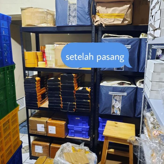 Rak Barang 5 Susun Boltless / Rak Tanpa Baut