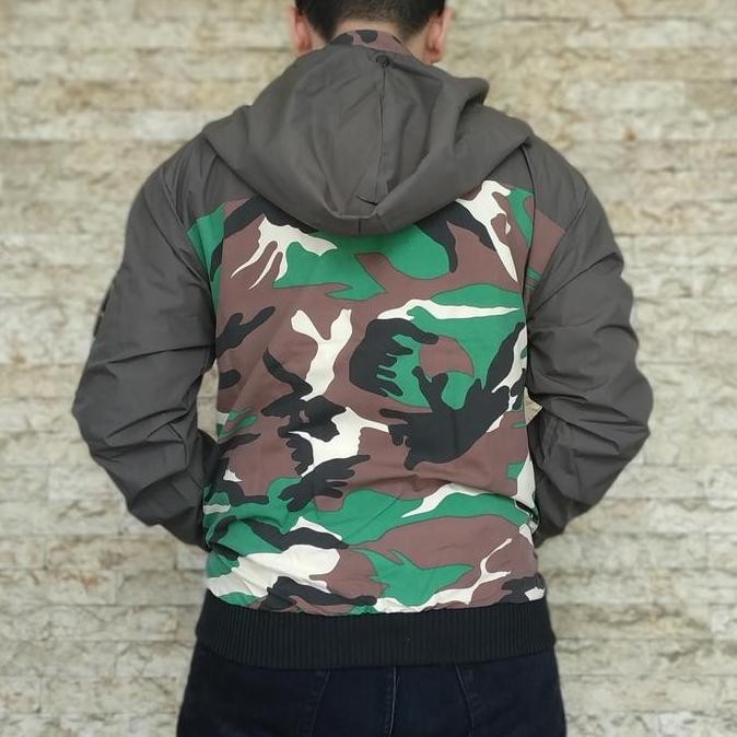Jaket Pria Loreng - Jaket Bolak balik Motif Army / loreng - Jaket Army
