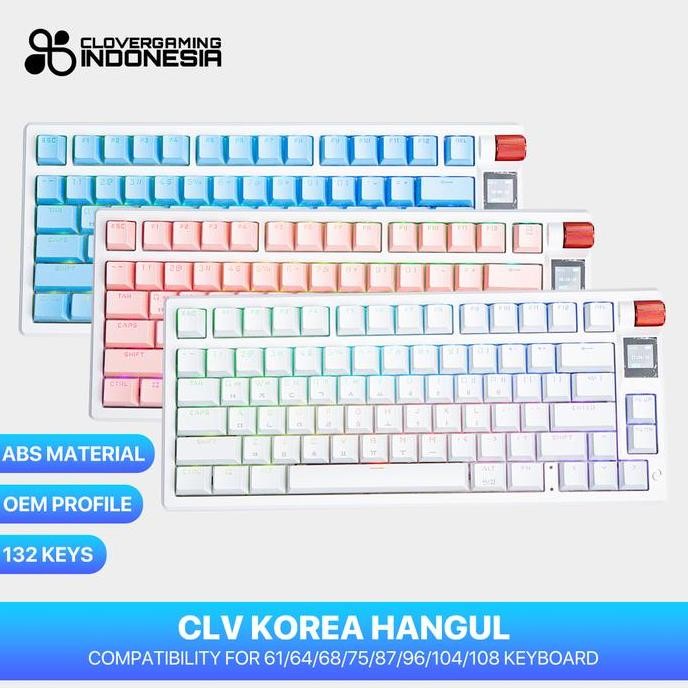 Keycaps Clv Korea Hangul Layout - Keycap Set Mechanical Keyboard Abs Co