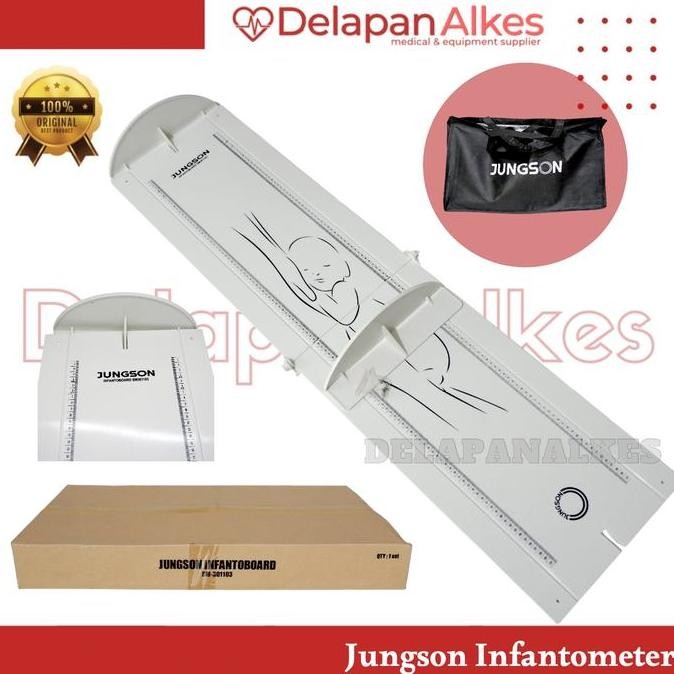 Jungson Infantometer Alat Ukur Panjang Bayi + Tas Penyimpanan Baby Length Board Akrilik Infantoboard
