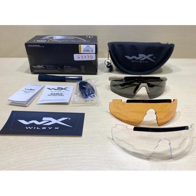 Wiley X Kacamata Riding Tactical Sunglasses 3 Lensa Saber Army 63739