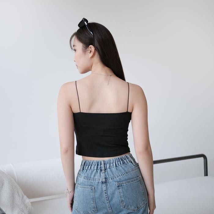 Salt Sagi - Venchi Spaghetti Tank Top (Cup Included) | Tanktop Inner Bra Dalaman Hitam Putih Pink St