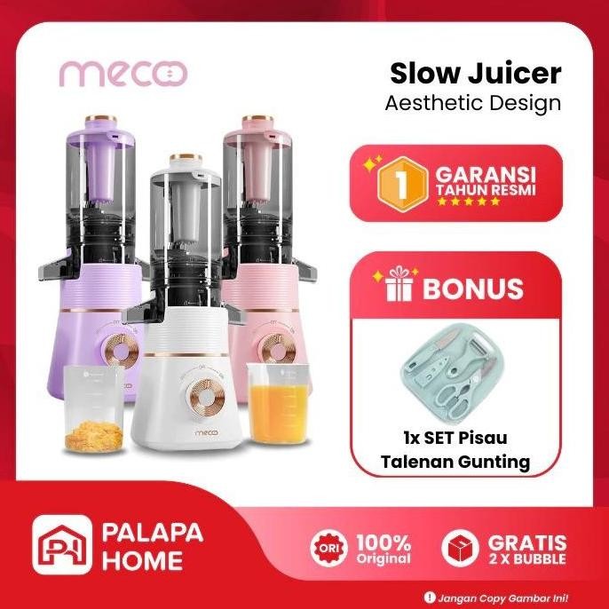 Mecoo Slow Juicer Blender Buah Mecco Tanpa Ampas Low Watt Mesin Juser Meco Co