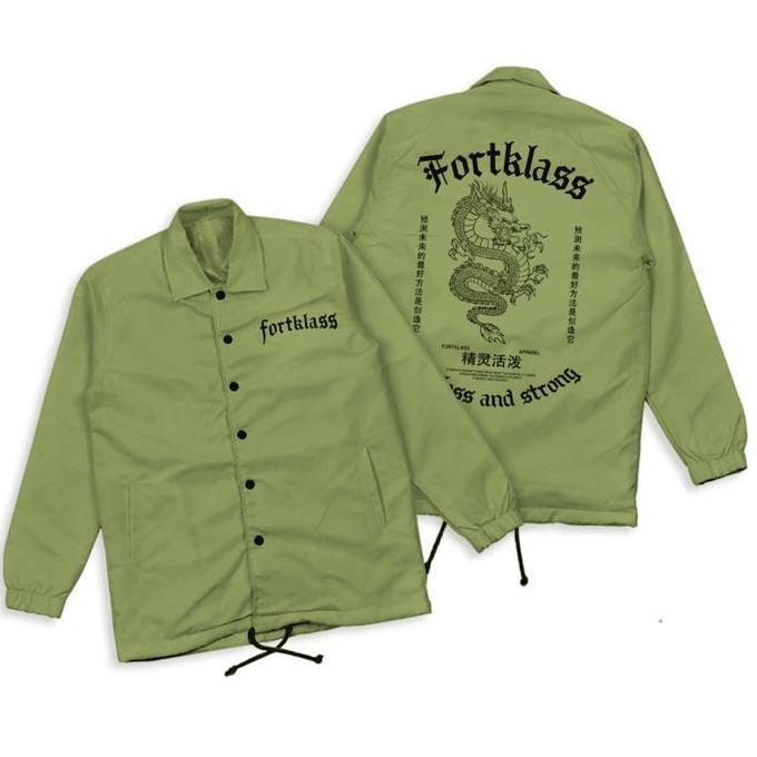 FortKlass FEARLESS Jaket Coach Pria Jaket Parasut Unisex