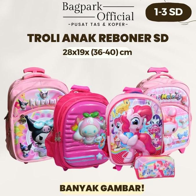 Tas Troli Anak Trolley Anak Sekolah Pg Tk Troli Hello Kitty Unicorn