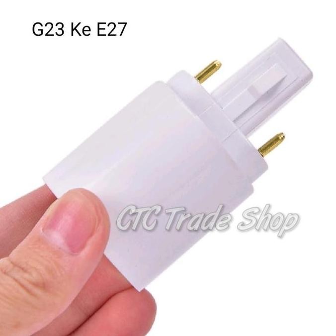 Bst Ready Konverter Fitting Lampu G23 Ke E27 Adapter Fitting Pls Ke Drat Ulir Best Seller