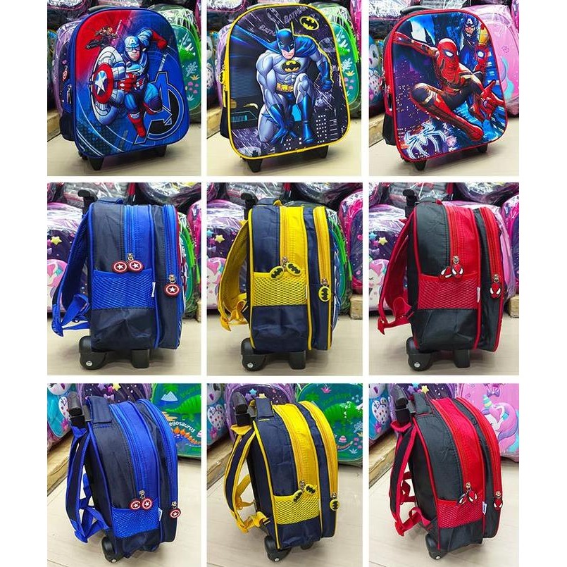 Tas Roda Dorong Trolley Anak Sekolah Laki Laki Tk Great Timbul Import