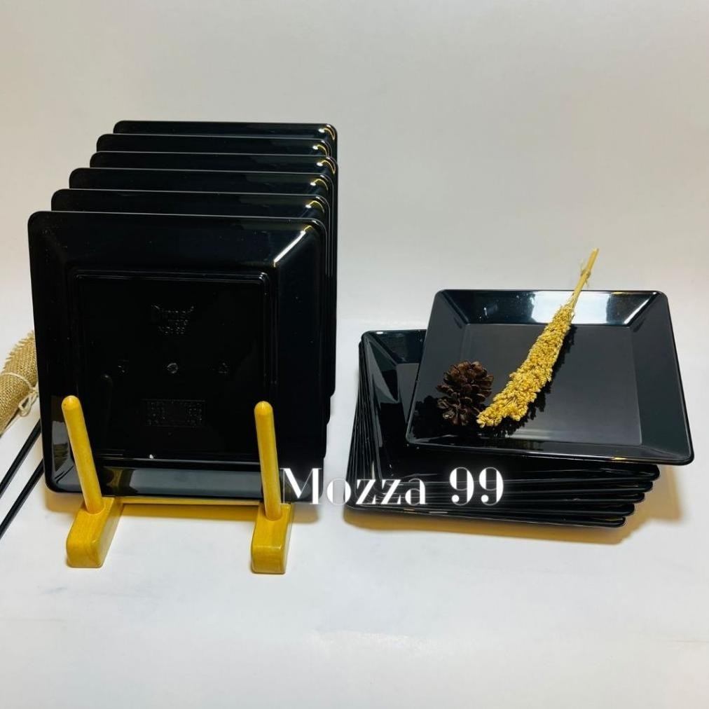 Bisa Cod Mozza.Kitchen_99 _ Piring Kotak Melamin P-88 9 Inc #Piring Mie Gacoan # Bm - (1 Lusin) - Pi