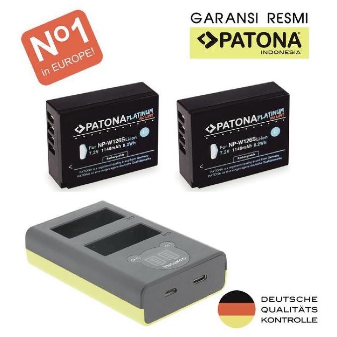 BEBAS ONGKIR - PATONA Battery & Charger for FUJIFILM NP-W26S NP-W26 NPW26 NPW26S Baterai Fuji XA XA2