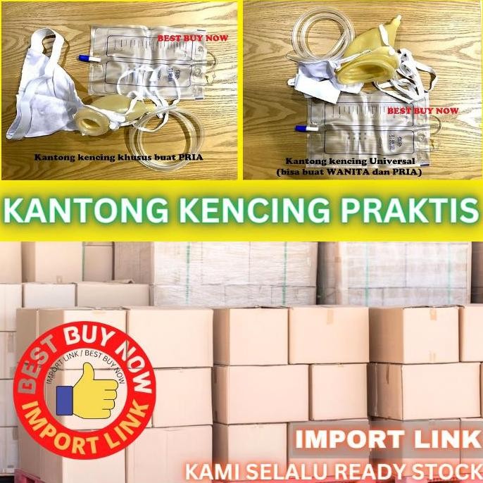 TERBARU - Kantong kencing silikon pipis Urinal, Pasien Urine Kateter Pee bag ori