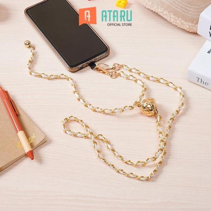 

TERMURAH - Au Lanyard Chain Adjustable - Putih Tali Leher Name Tag Id Card Kartu Akses Gantungan Tanda Pengenal Tali Gantungan Hp