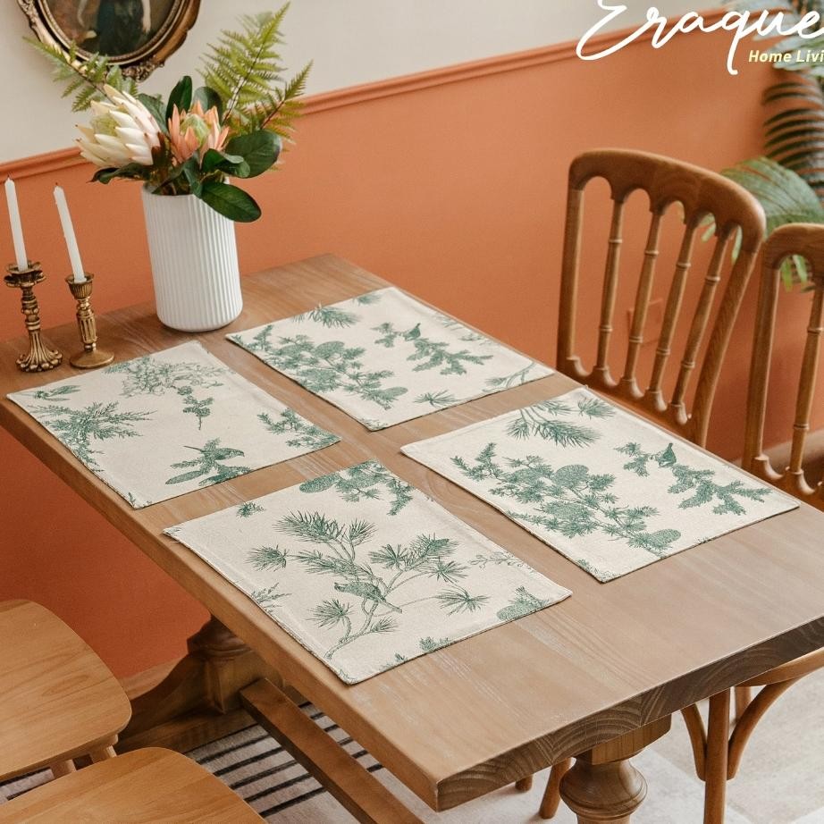 Noka Placemat Alas Tatakan Taplak Kain Piring Meja Makan Rajut Natural Nordic Aesthetic Scandinavian