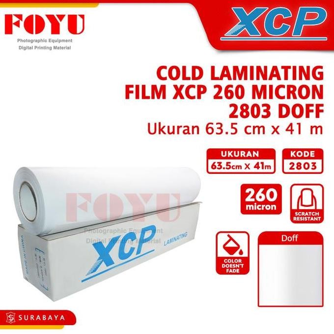 

Plastik Laminasi Laminating Cold Dingin Xcp Roll 260 Mic 63.5Cmx41M Doff 2803 Mesin Co