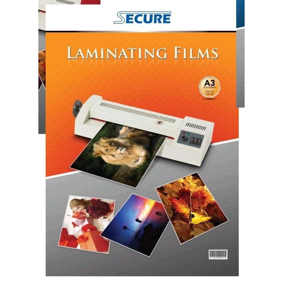 

Secure A3 Plastik Laminating Film Secure A3 Film Pouch 320X440Mm / Film 100 Micron - A3 Isi 100 Pcs Co