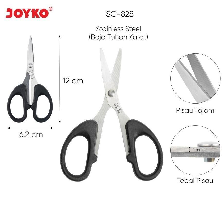 

Of14 Hj-64 Joyko Gunting Stainless / Scissor Joyko Kardus Kain Kertas Kecil Sedang Besar Premium